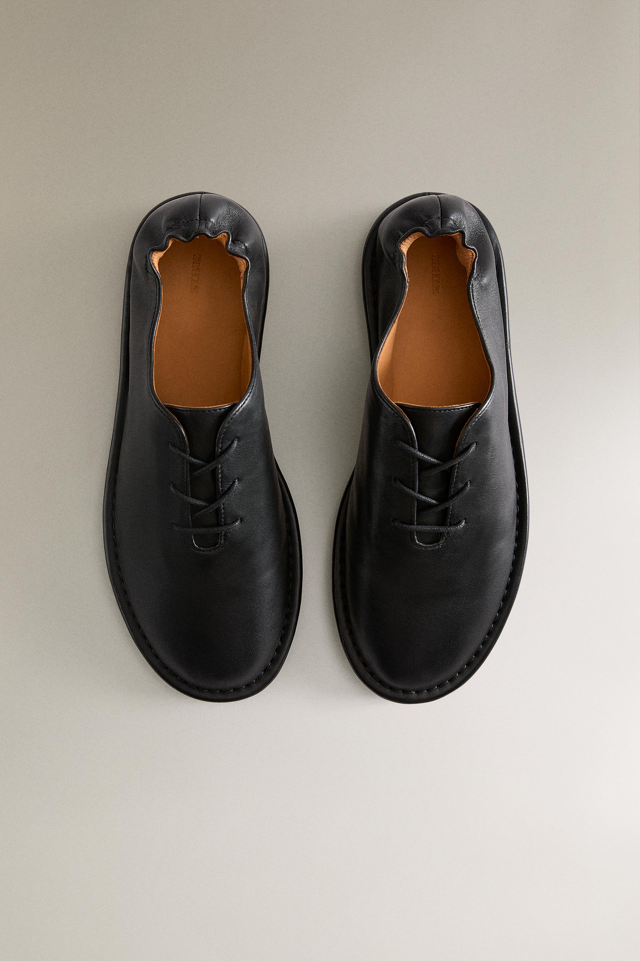 LEATHER DERBY SHOES